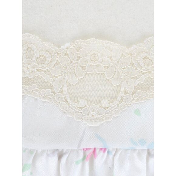 Vintage Silky Feel Nylon & Lace Floral Givenchy Intimite Paris Long Nightgown MD - Picture 4 of 10